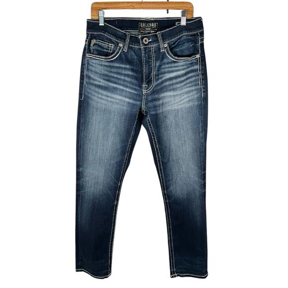 Salvage Supply Co SLVG By By Buckle Havoc Straight Slim Fit W34xL32 Men's Blue - Picture 1 of 11